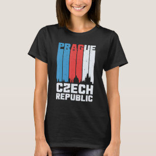 T-shirt République tchèque Prague Skyline Prague