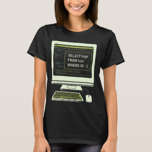 T-shirt Requête SQL de base de données drôle Code informat