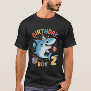 T-shirt Requin 2ème anniversaire garçon thème océan deux a