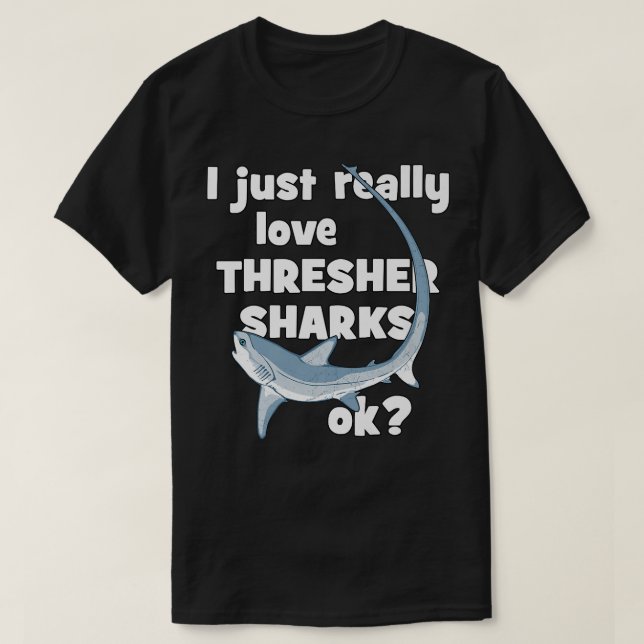 T-shirt Requin à Thresher mignon (Design devant)