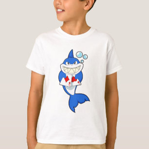 T-shirt Requin au Poker avec cartes de Poker