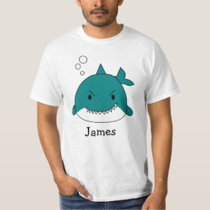 T-shirt Requin bleu amusant personnalisé
