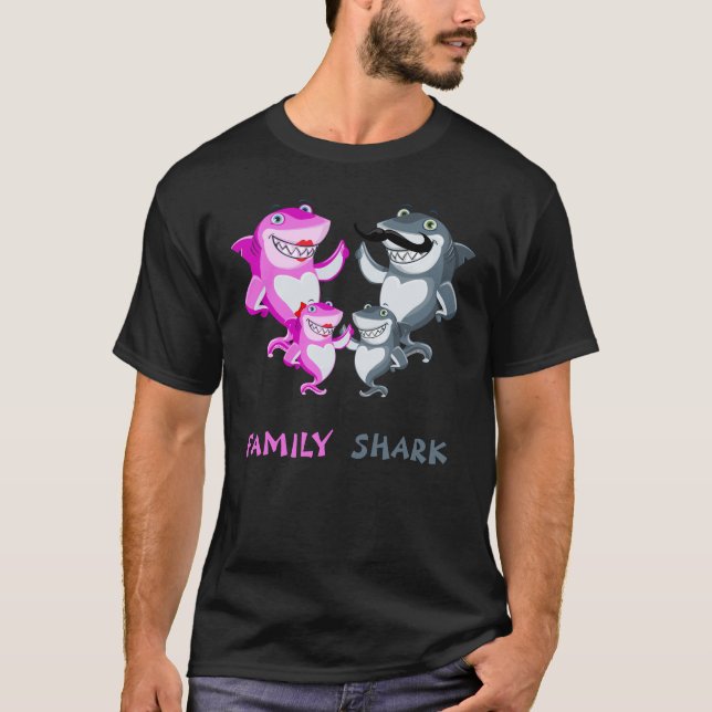 T-shirt Requin de famille (Devant)