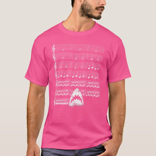 T-shirt Requin de musique (Devant)