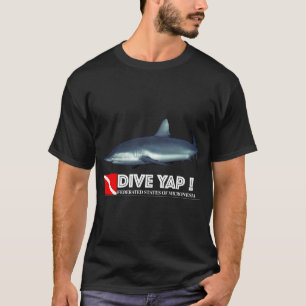 T-shirt Requin de récif gris découpé