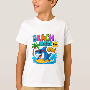 T-shirt 🌊 Requin de surf dessin animé pour l'amusement d'