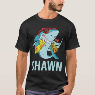 T-shirt Requin drôle - Nom Shawn