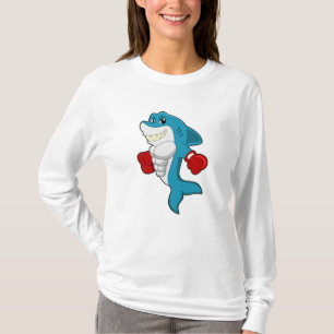 T-shirt Requin en boîte avec gants de boxe