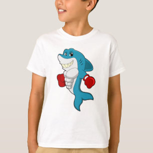 T-shirt Requin en boîte avec gants de boxe