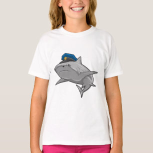 T-shirt Requin en tant que policier Police