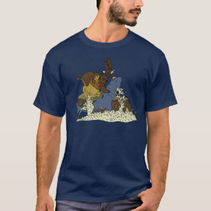 T-shirt Requin épique de bataille contre le lion contre