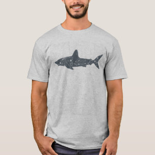 T-shirt Requin Grunge Grey