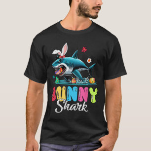T-shirt Requin lapin Chasse Pâques Oeufs au chocolat Oeufs