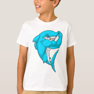 T-shirt requin-marteau en tant que culturiste au Bodybuild