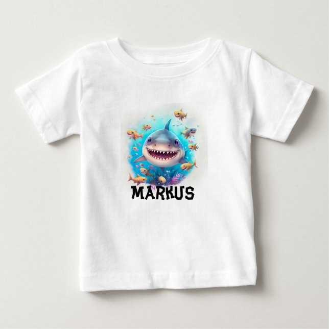 T-shirt requin personnalisé (Devant)
