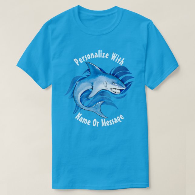 T-shirt Requin PERSONNALISÉ d'océan (Design devant)