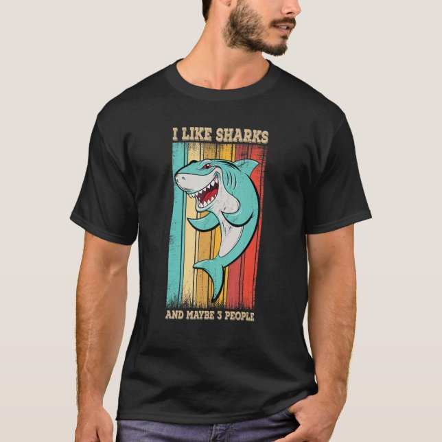 T-shirt Requin Pour Enfants Hommes Femmes Animal Shark Stu (Devant)