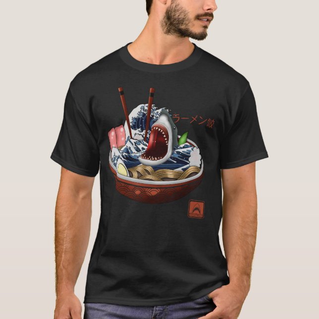 T-shirt requin-ramen (Devant)