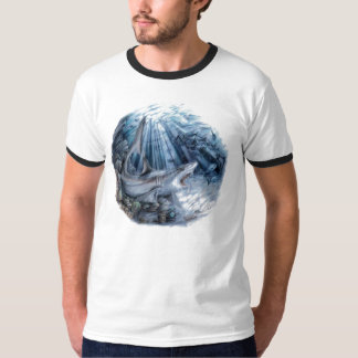 T-shirt Requin - récif gris
