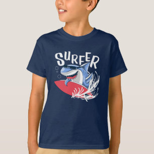 T-shirt Requin surfeur coloré
