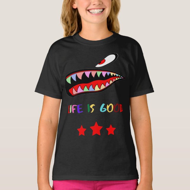 T-shirt requin-taupe GOOBA 6ix9ine (Devant)