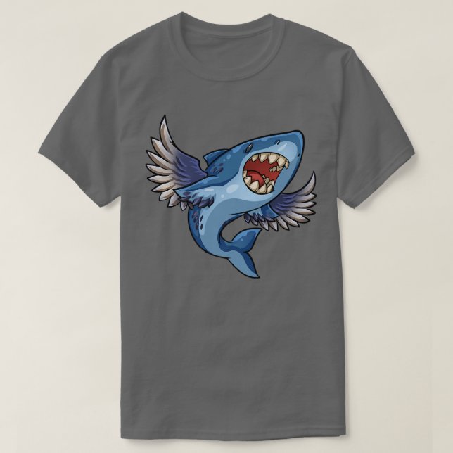 T-shirt Requin volant avec ailes (Design devant)