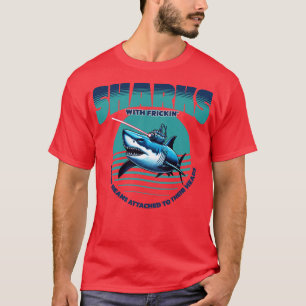 T-shirt Requins avec poutres laser froides attachées à leu