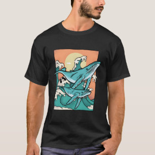 T-shirt Requins baleines Orca Beluga Baleines Orcas Narwha