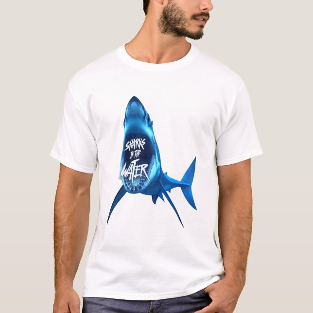 T-shirt Requins dans l'eau (Devant)