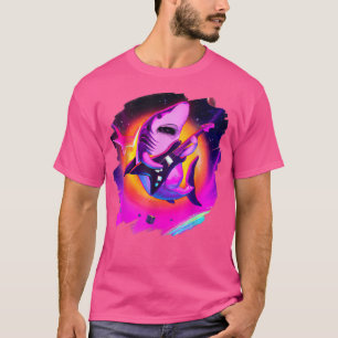 T-shirt Requins jouant de la guitare dans l'espace extra-a