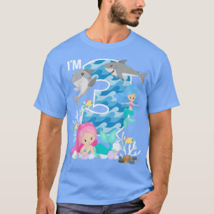 T-shirt Requins océaniques et sirènes 3e anniversaire 3 an