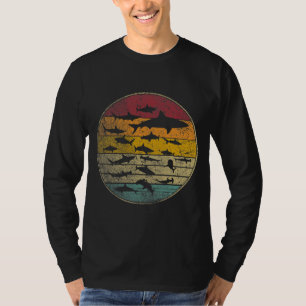 T-shirt Requins Poisson Océan Perturbé Vintage Silhouette
