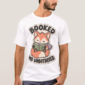 T-shirt Réservé et imperturbable Renard de lecture cosy