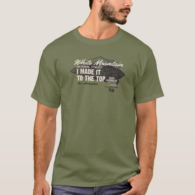 T-shirt Réserve forestière blanche Mt Washington NH IMITTT (Devant)