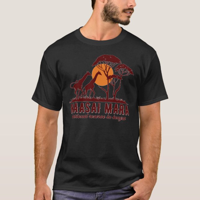 T-shirt Réserve Nationale Masai Mara Au Kenya (Devant)