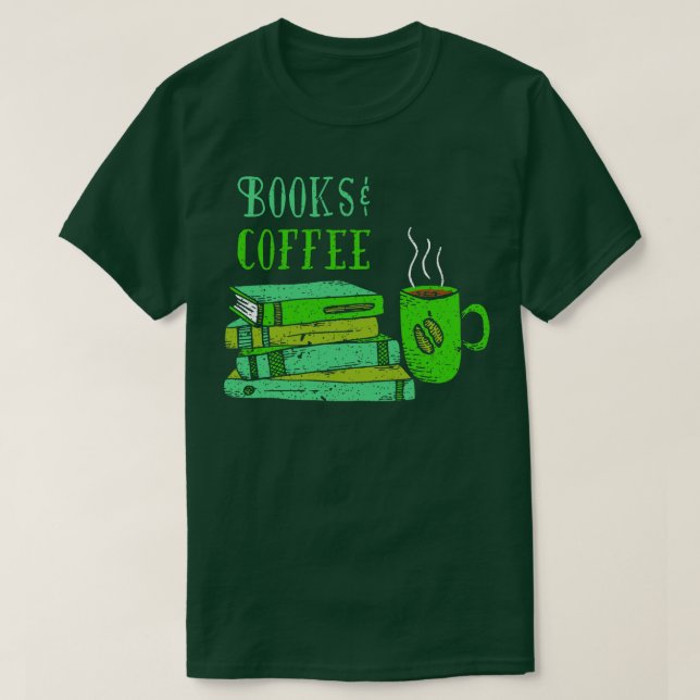 T-shirt Réserver Amateurs Livres Amateurs de café livre (Design devant)