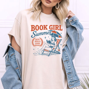 T-shirt Réserver Fille Été Bleu Orange Vintage