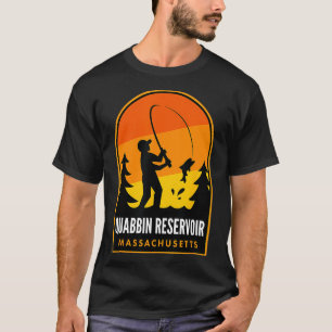 T-shirt Réservoir de Quabbin Massachusetts Pêche