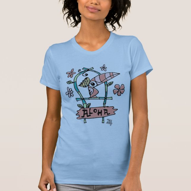 T-shirt Réservoir d'oiseau de Tiki par Tiki élégant (Devant)