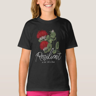 T-shirt Résilience de la fleur rouge hawaïenne Lehua à l'a