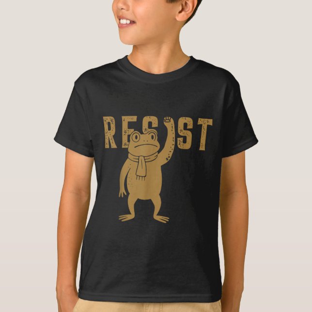 T-shirt Resist Frog Rtland Frog Protest For Men Women  (Devant)