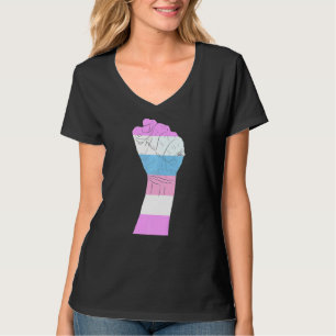 T-shirt Résiste À La Fist Transgenre Drapeau Trans Lgbt Pr