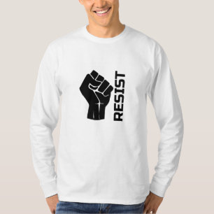 T-shirt Résiste avec poing - en noir 0002