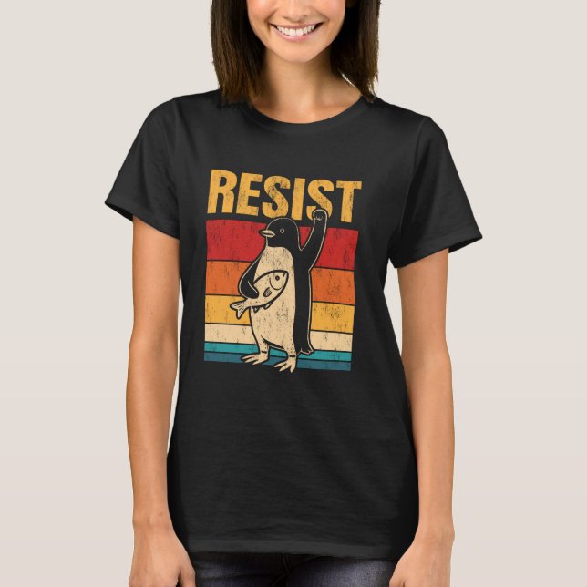 T-shirt Résister à la résistance Penguin USA Activisme Fre (Devant)