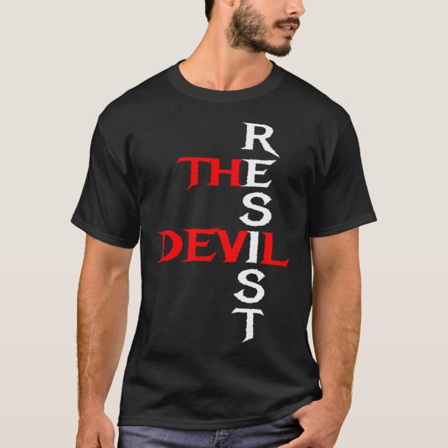 T-shirt Résister Au Diable (Devant)