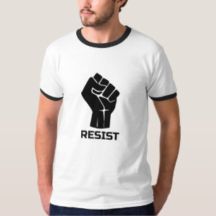T-shirt Résister avec le poing - en noir