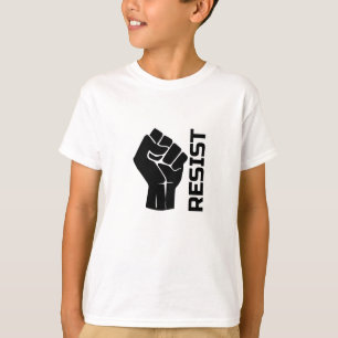 T-shirt Résister avec le poing - en noir 0002