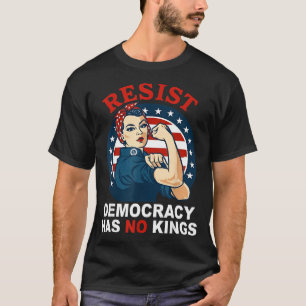 T-shirt Résister Démocratie A Des Rois Femme Fille Amériqu