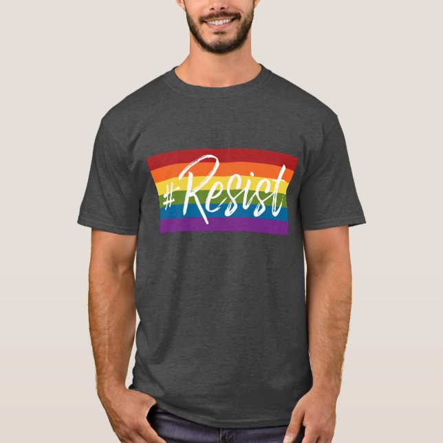 T-shirt #Résister - L'amour prime la haine - Anti Donald T (Devant)
