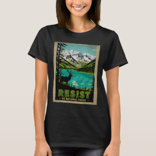 T-shirt Résister Rétro Alt Service National Des Parcs État